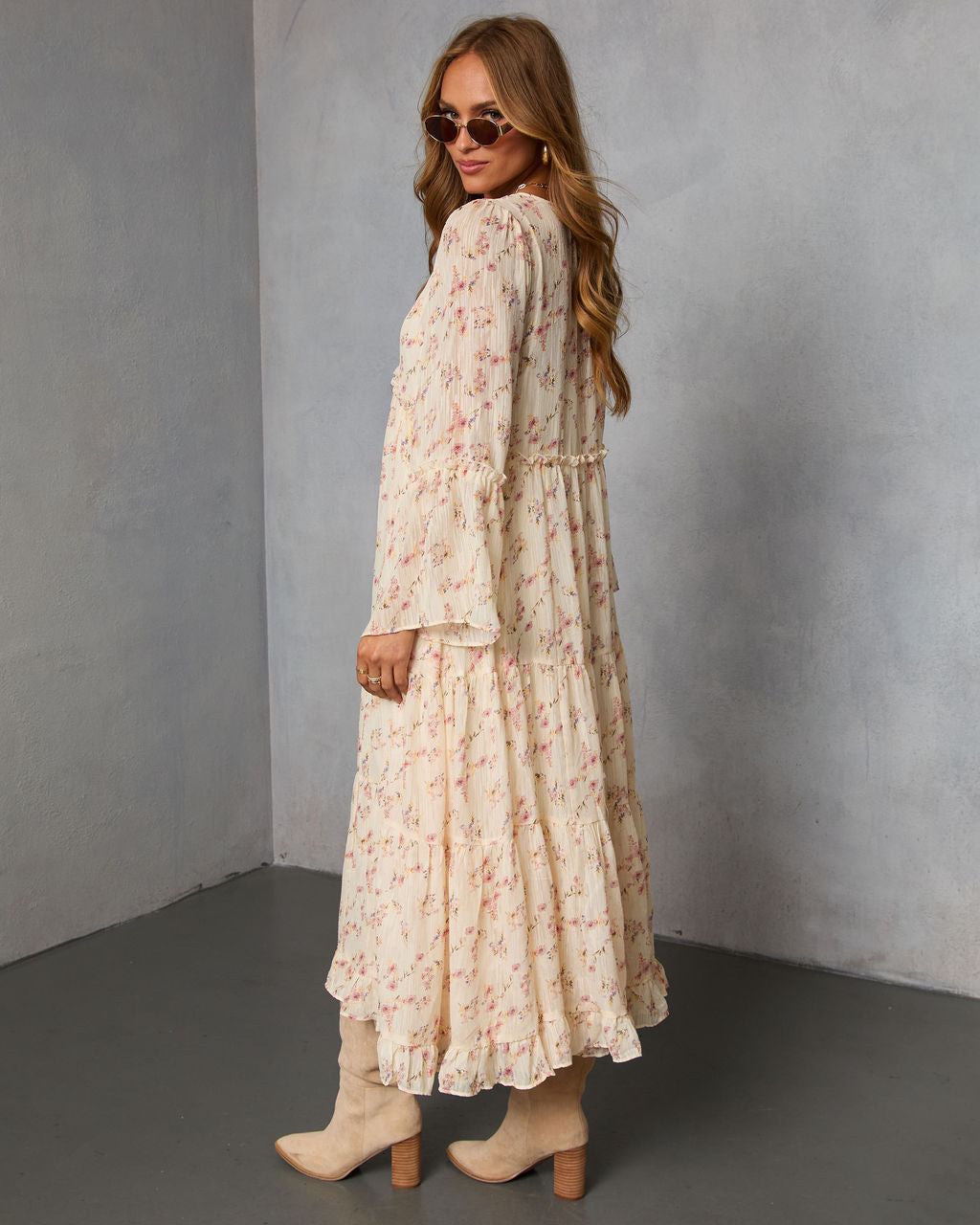 Amber Drift Printed Maxi Dress-Vogue Logic