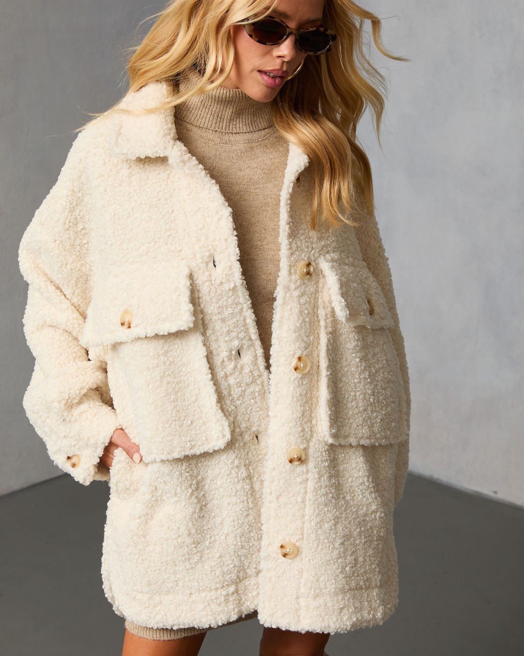 Sunday Cottage Curled Knit Jacket-Vogue Logic