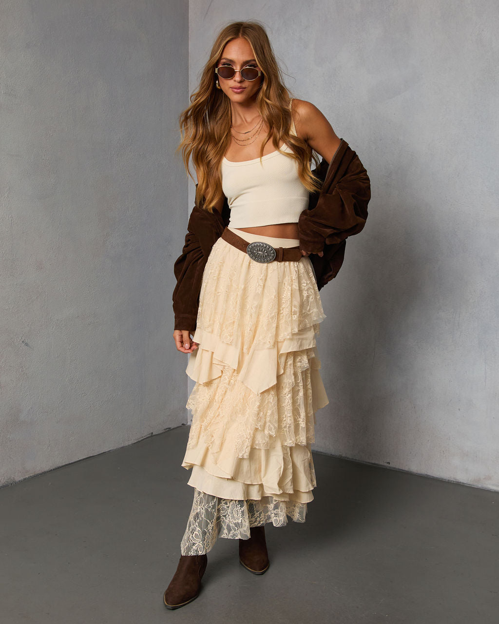 Folklore Fit Lace Maxi Skirt-Vogue Logic