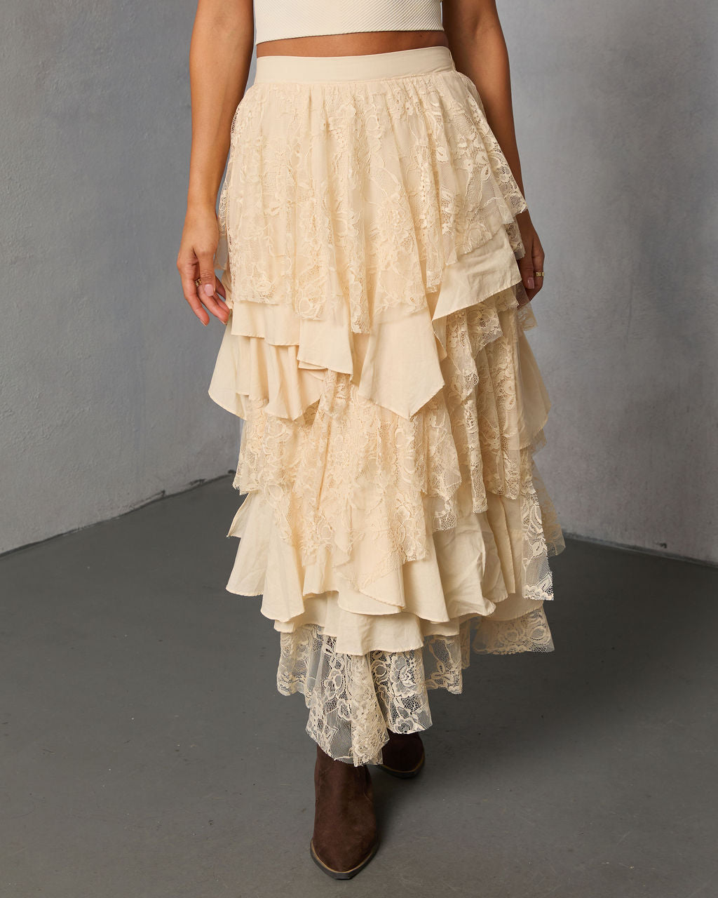 Folklore Fit Lace Maxi Skirt-Vogue Logic