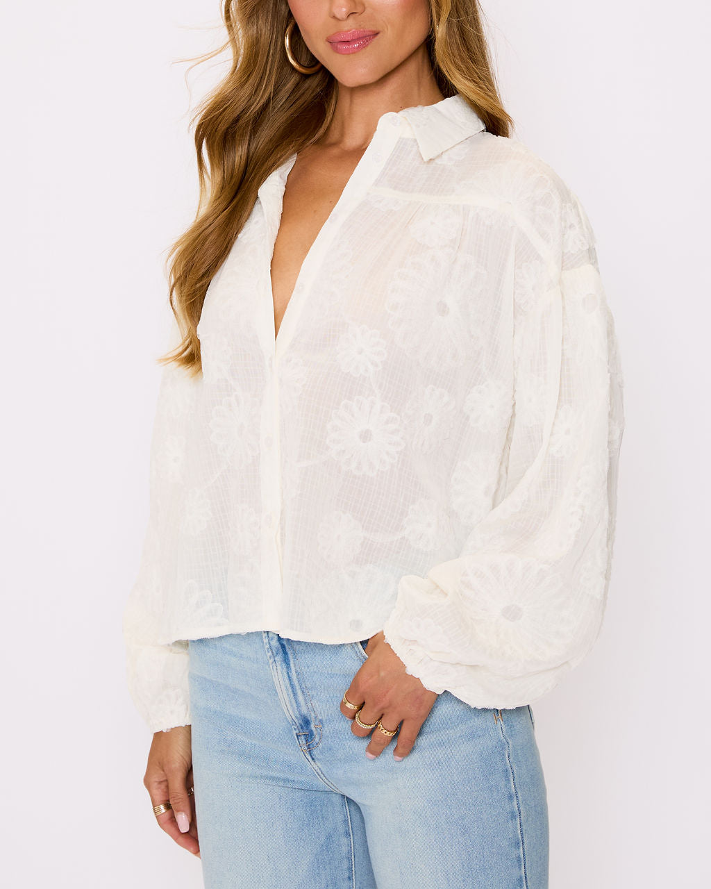 Marley Textured Blouse-Vogue Logic
