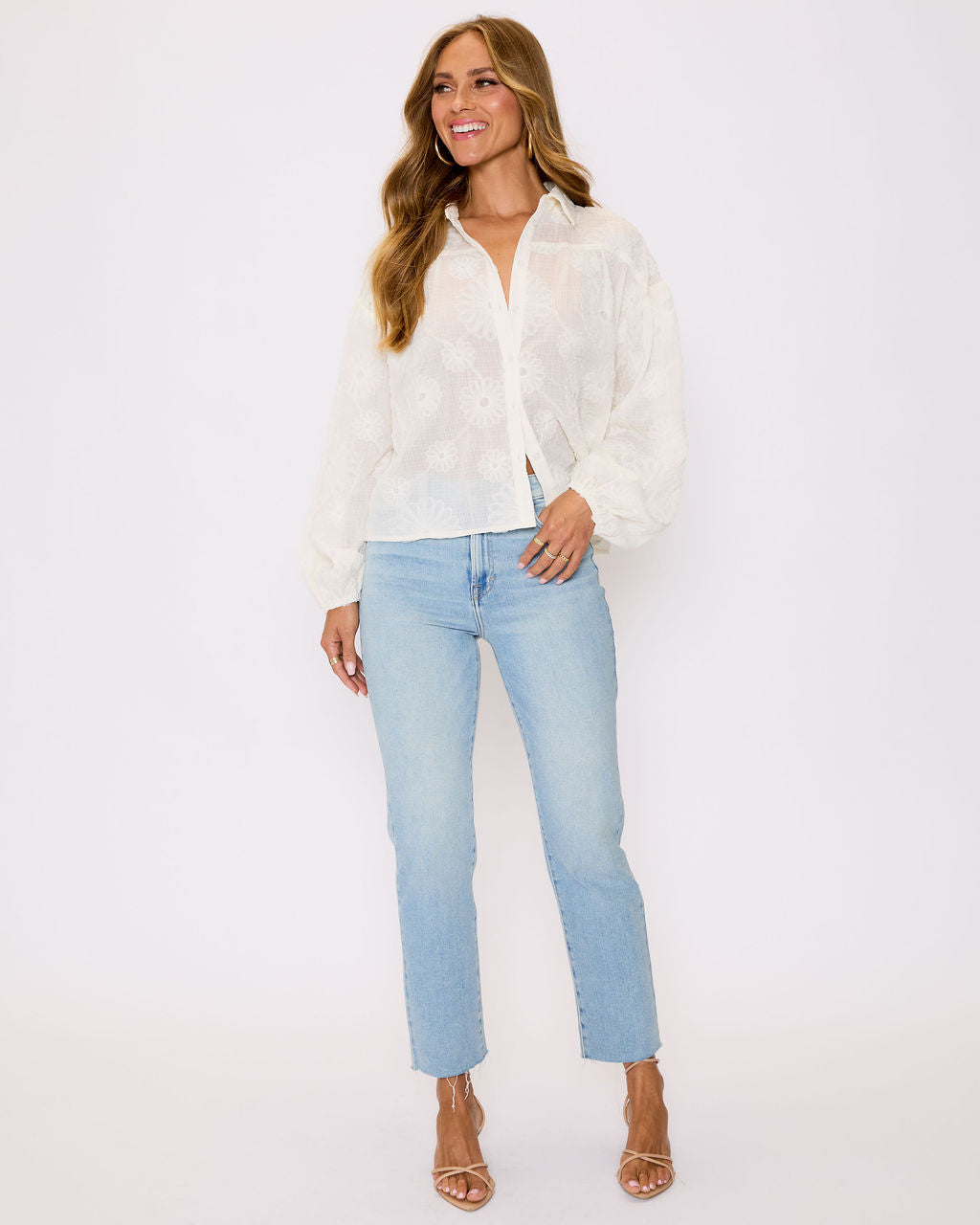 Marley Textured Blouse-Vogue Logic