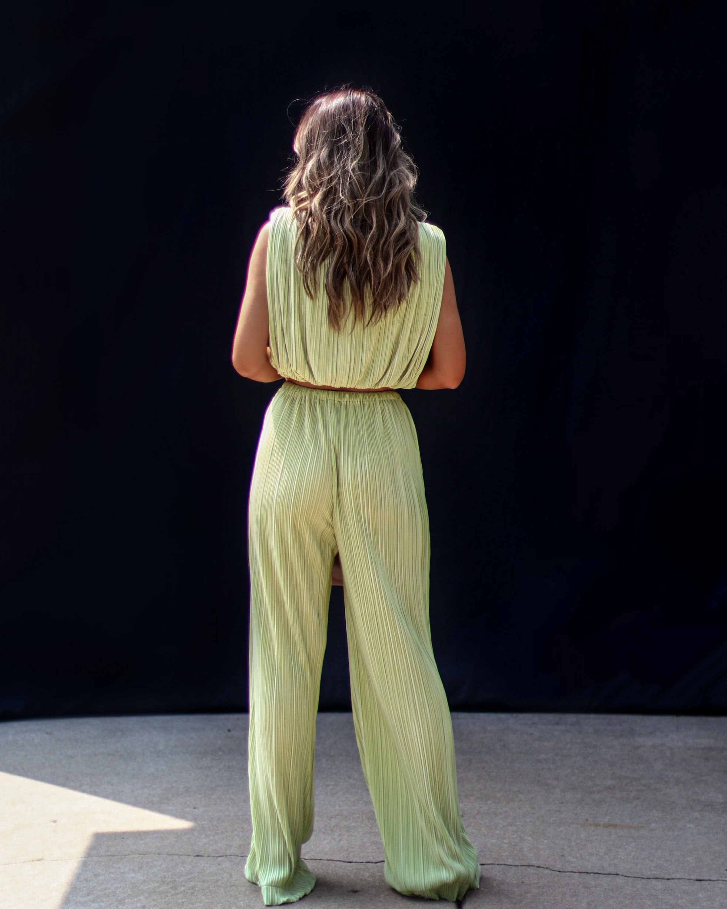 Resort Stay Plisse Wide Leg Pants-Vogue Logic