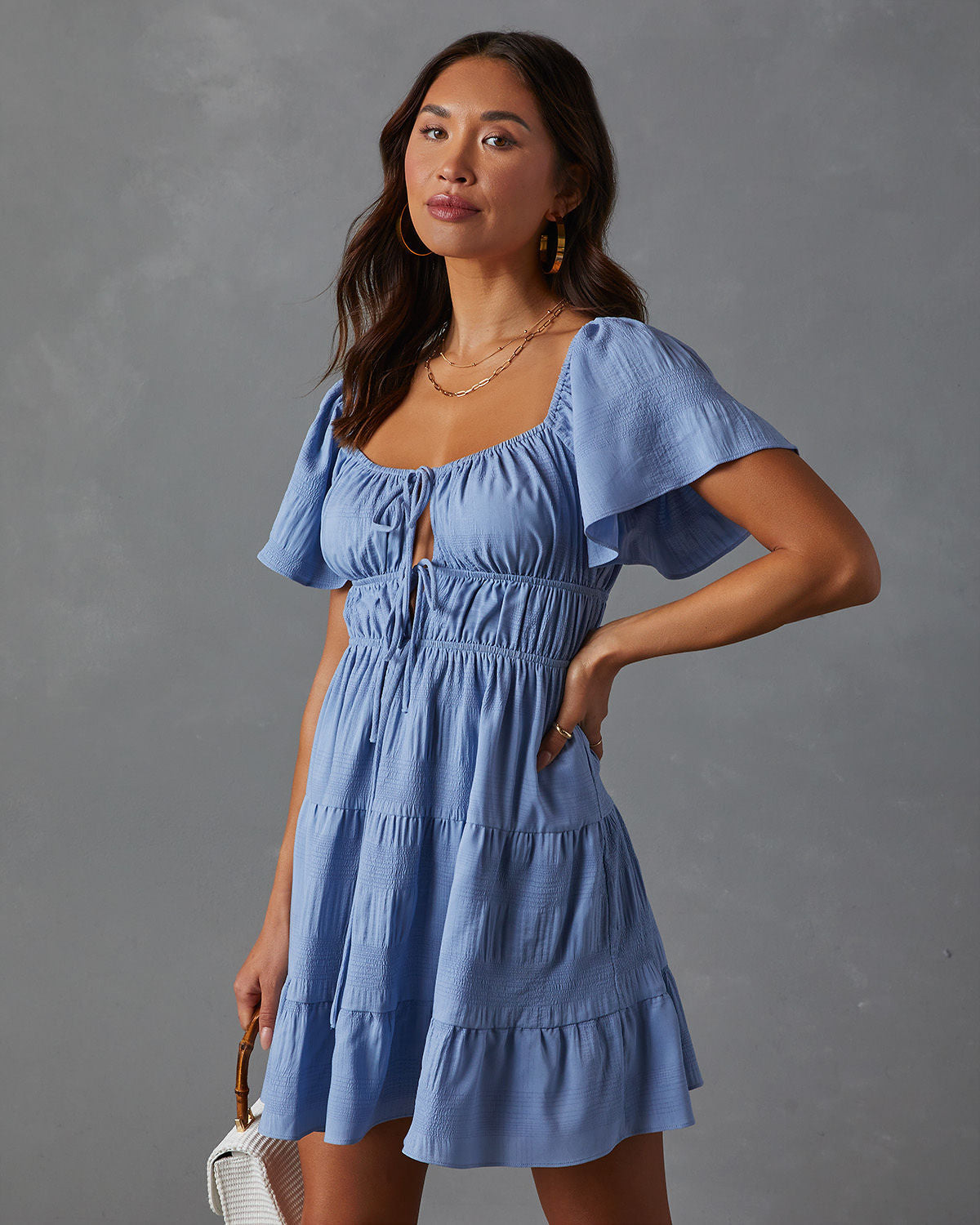 Pure Essence Tiered Babydoll Dress-Vogue Logic