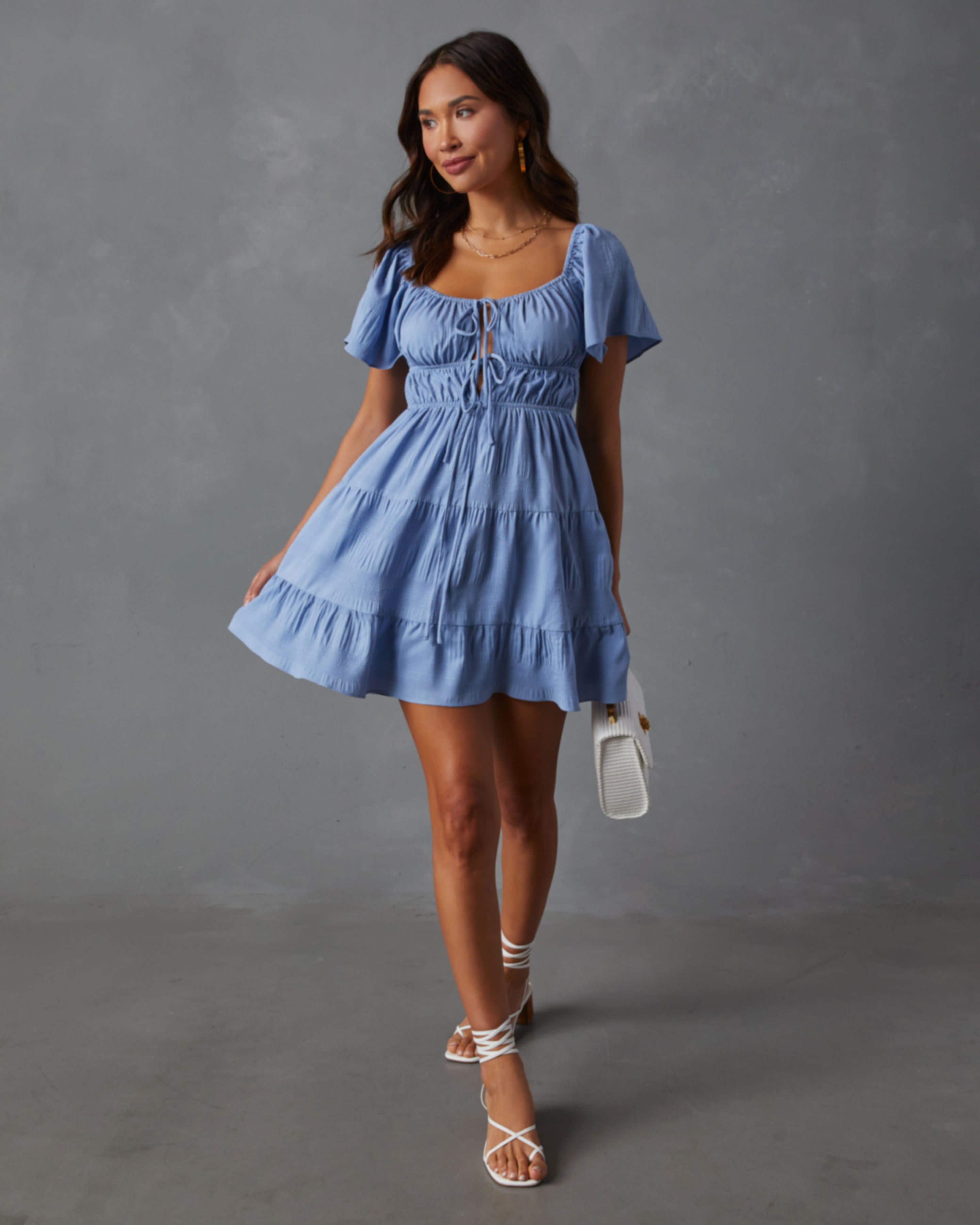 Pure Essence Tiered Babydoll Dress-Vogue Logic
