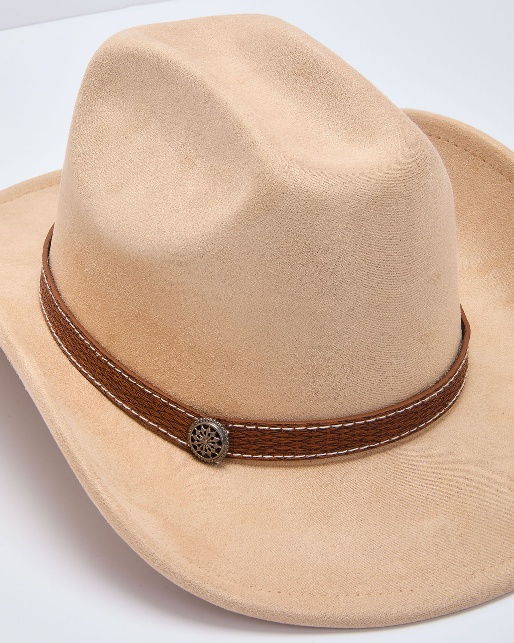 Doune Faux Suede Western Hat-Vogue Logic