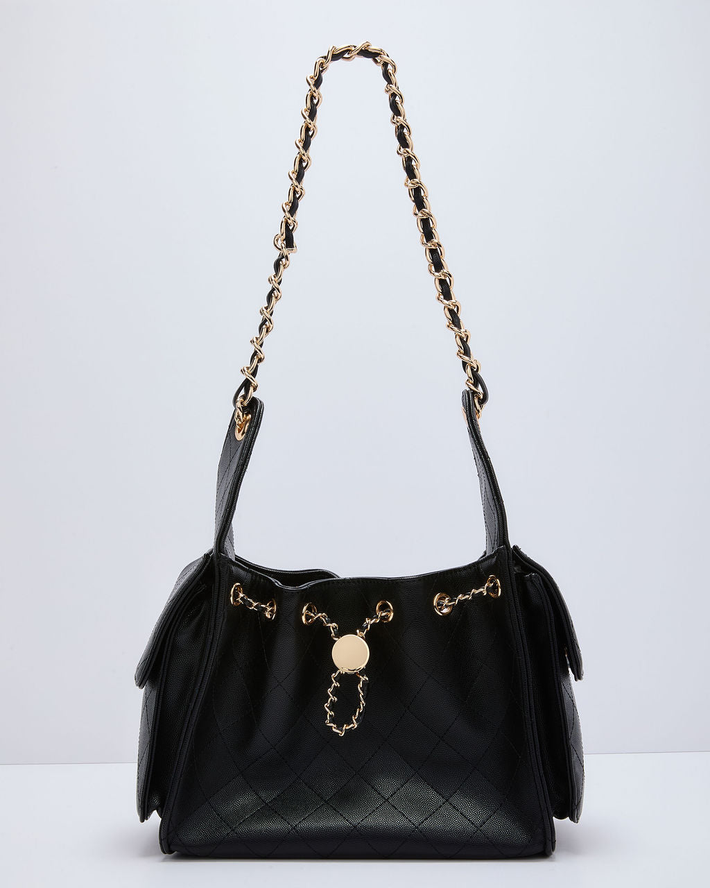 Borgia Quilted Crossbody Bucket Bag-Vogue Logic