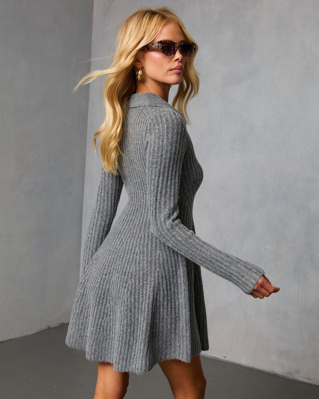 Cecilie Knit Mini Dress-Vogue Logic