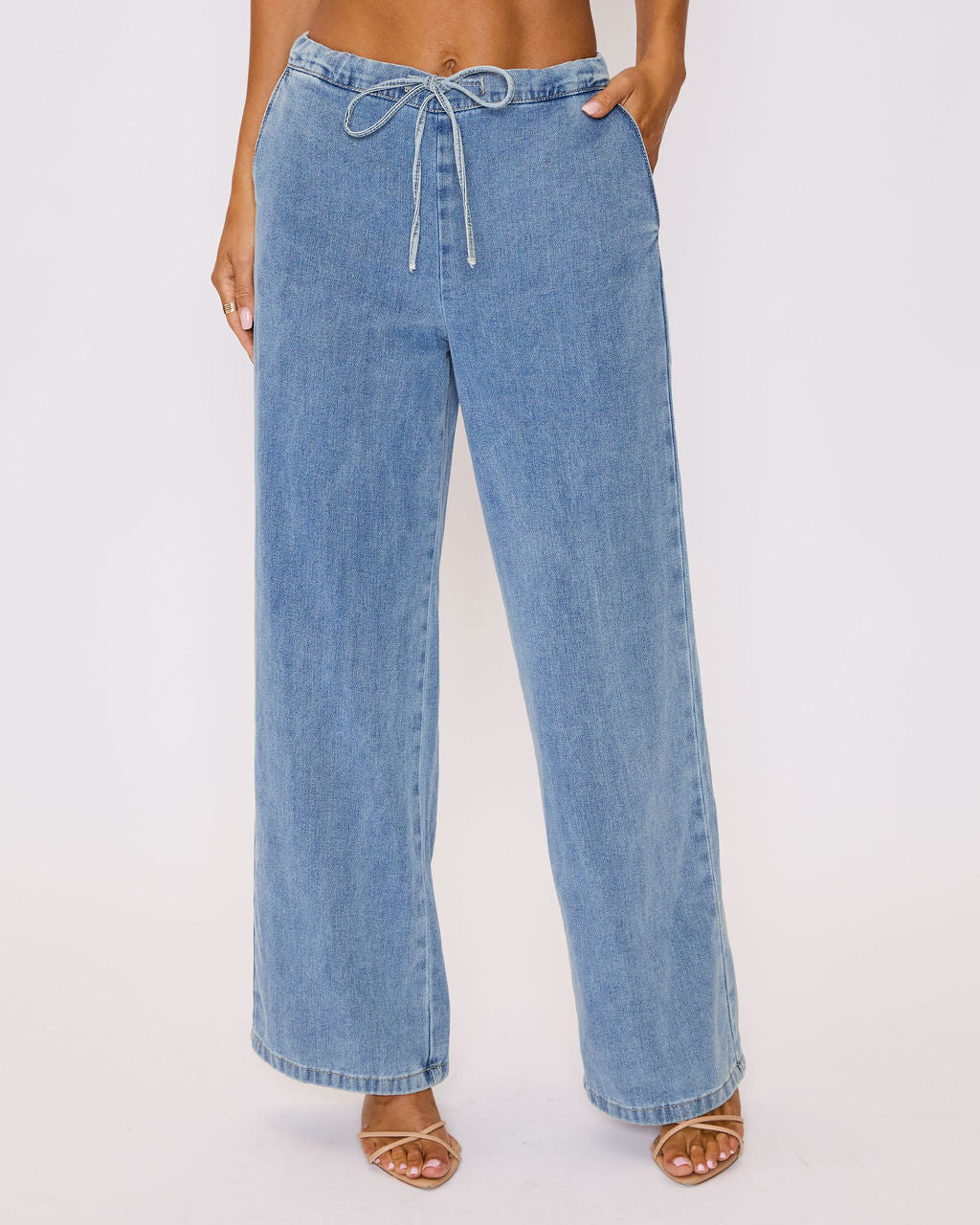 Sarah Drawstring Jeans-Vogue Logic