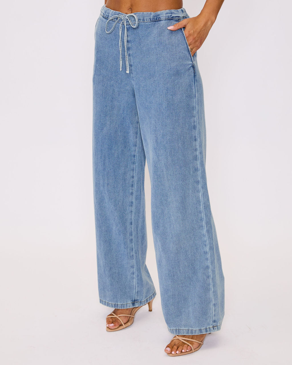 Sarah Drawstring Jeans-Vogue Logic