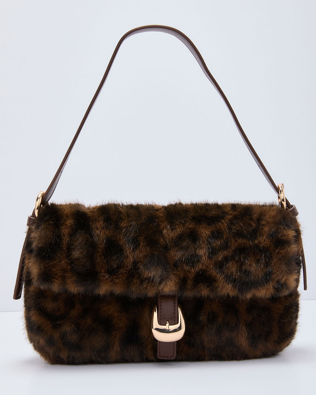 Janine Faux Fur Shoulder Bag-Vogue Logic