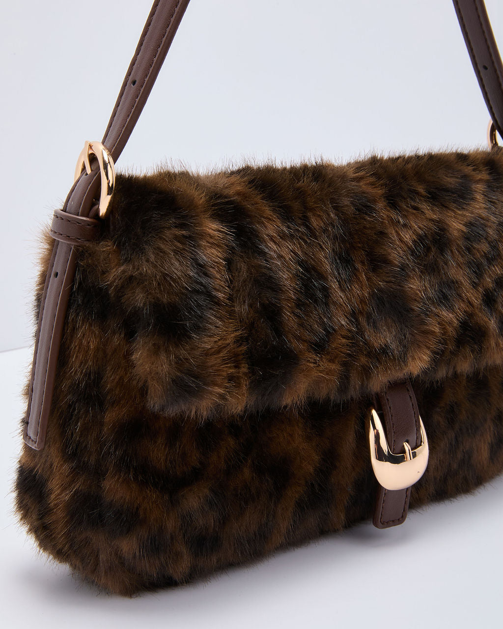 Janine Faux Fur Shoulder Bag-Vogue Logic