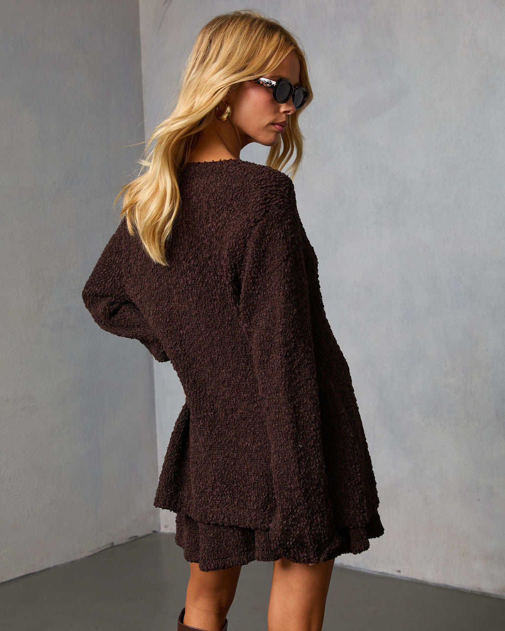 Nutmeg Nap Long Sleeve Cardigan Sweater-Vogue Logic