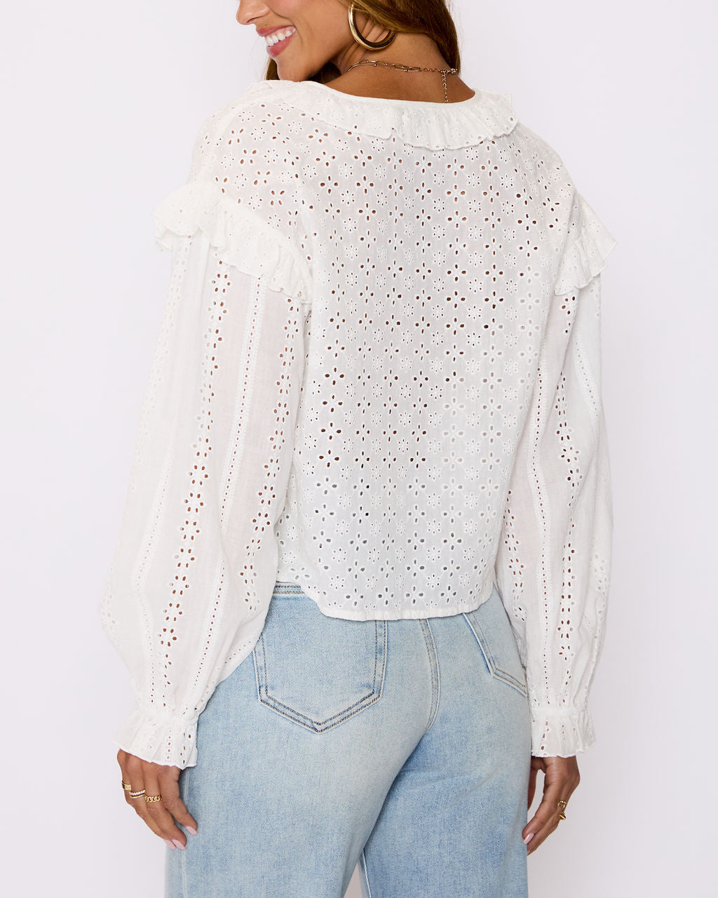 Mabel Ruffle Tie Front Blouse-Vogue Logic