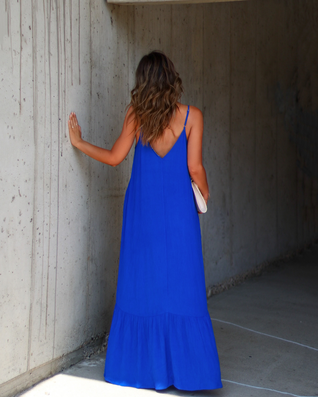 Kimonie Pocketed Maxi Dress-Vogue Logic