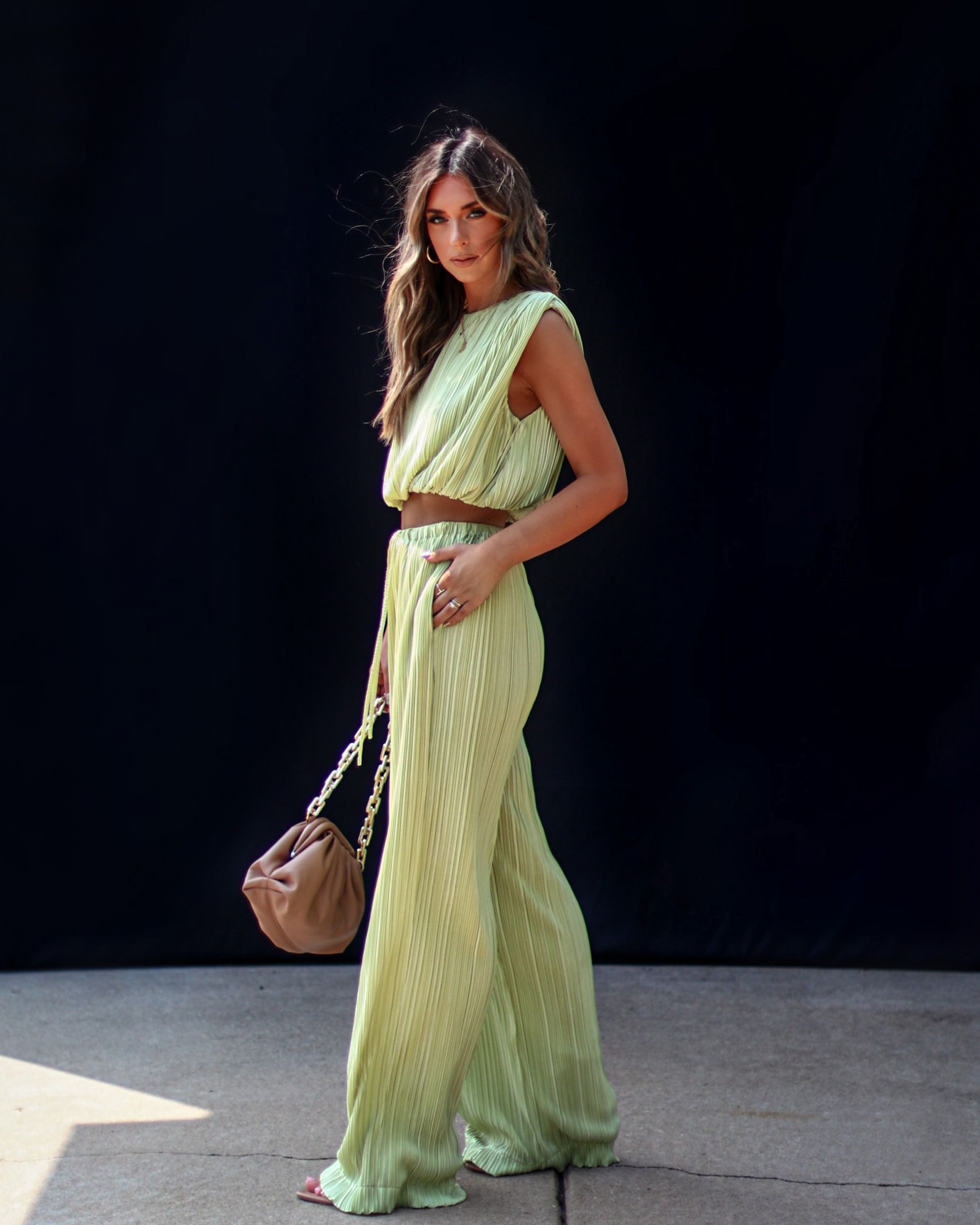 Resort Stay Plisse Sleeveless Top-Vogue Logic