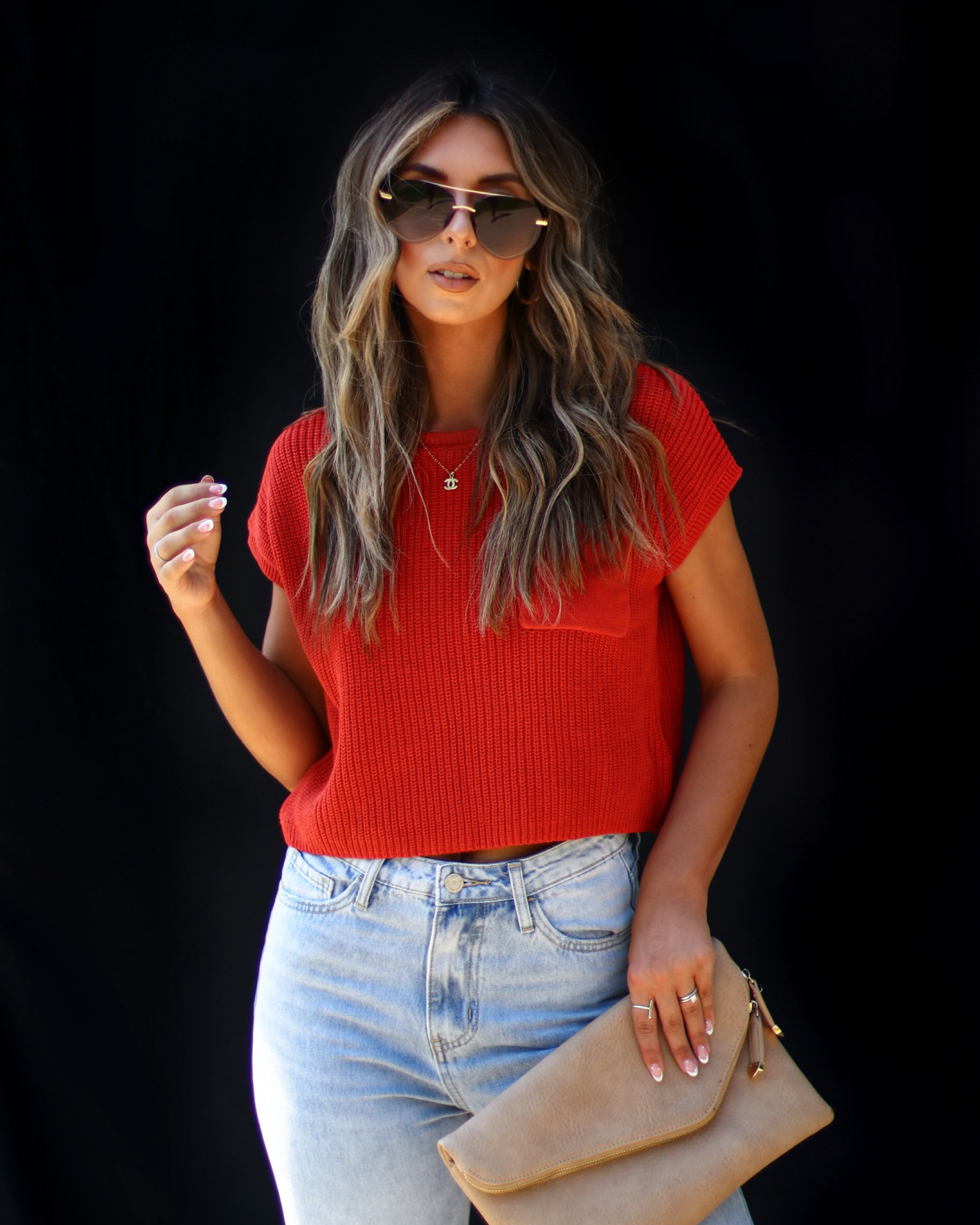 Kerry Relaxed Sweater Top-Vogue Logic