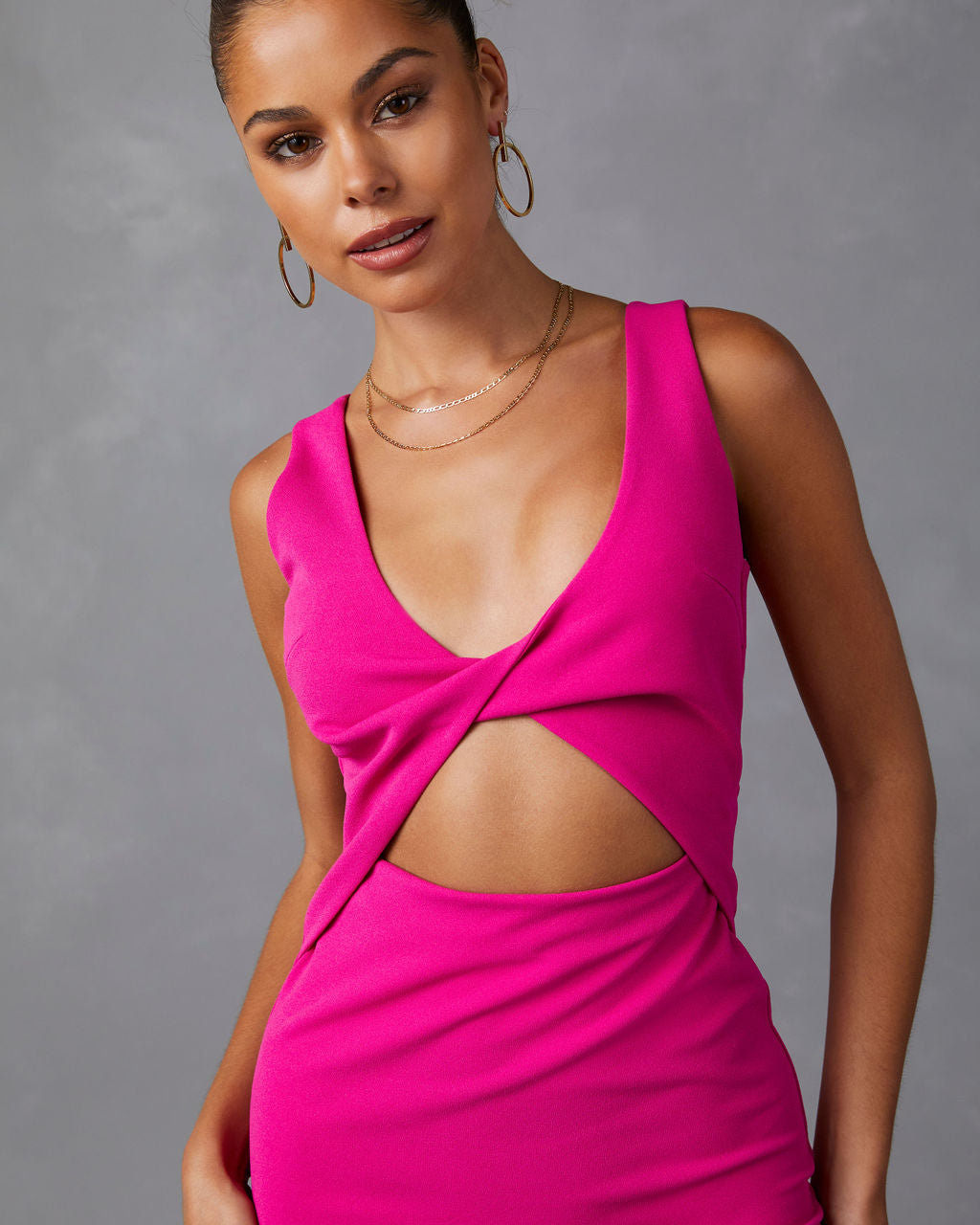 Timeless Beauty Cutout Midi Dress-Vogue Logic