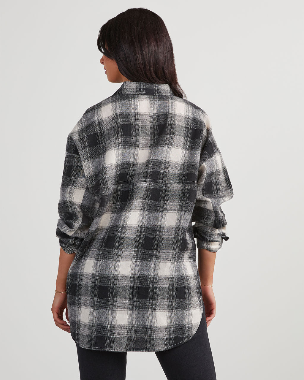 Petaluma Cotton Blend Plaid Button Down Top-Vogue Logic