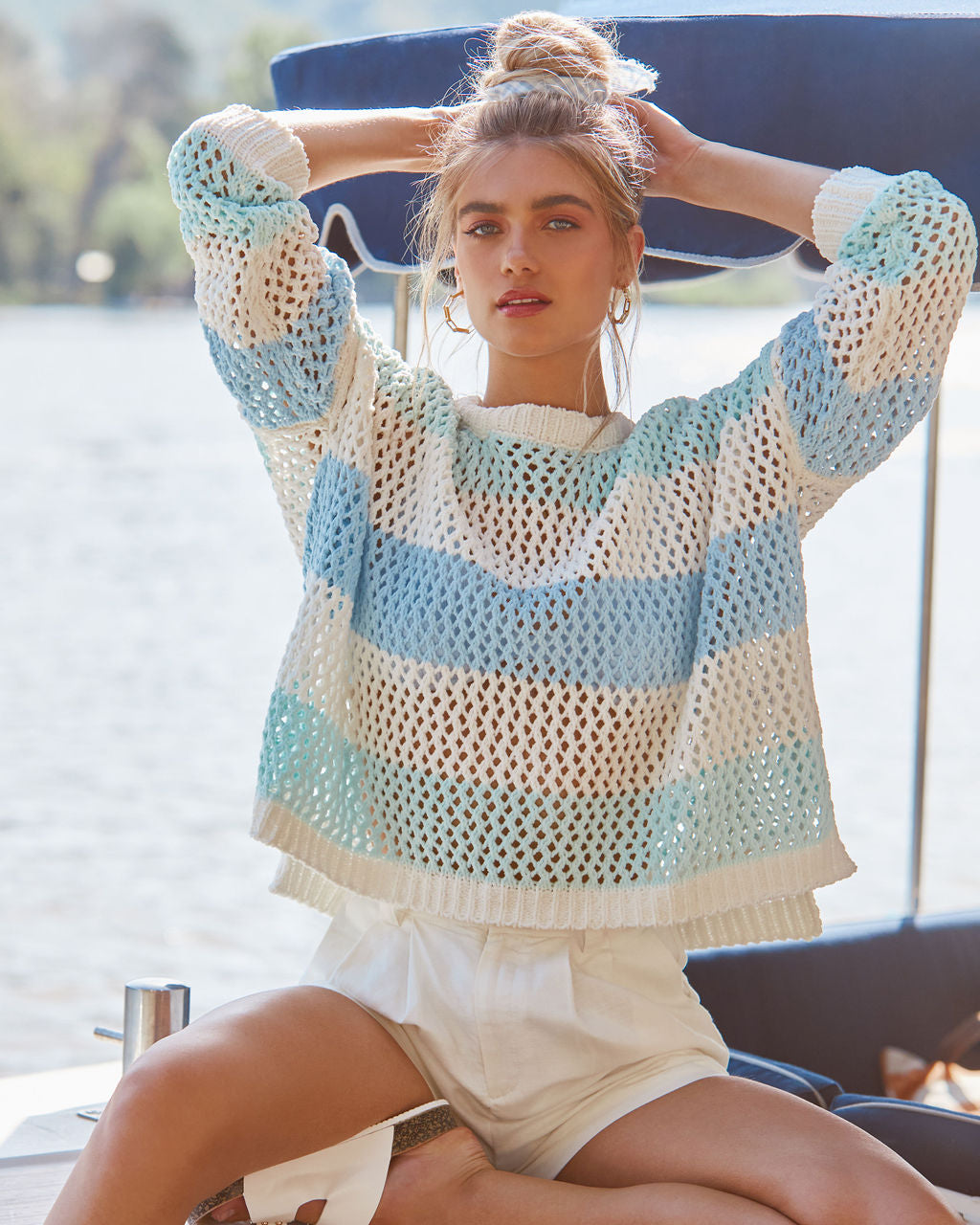 Augustus Knit Stripe Sweater-Vogue Logic