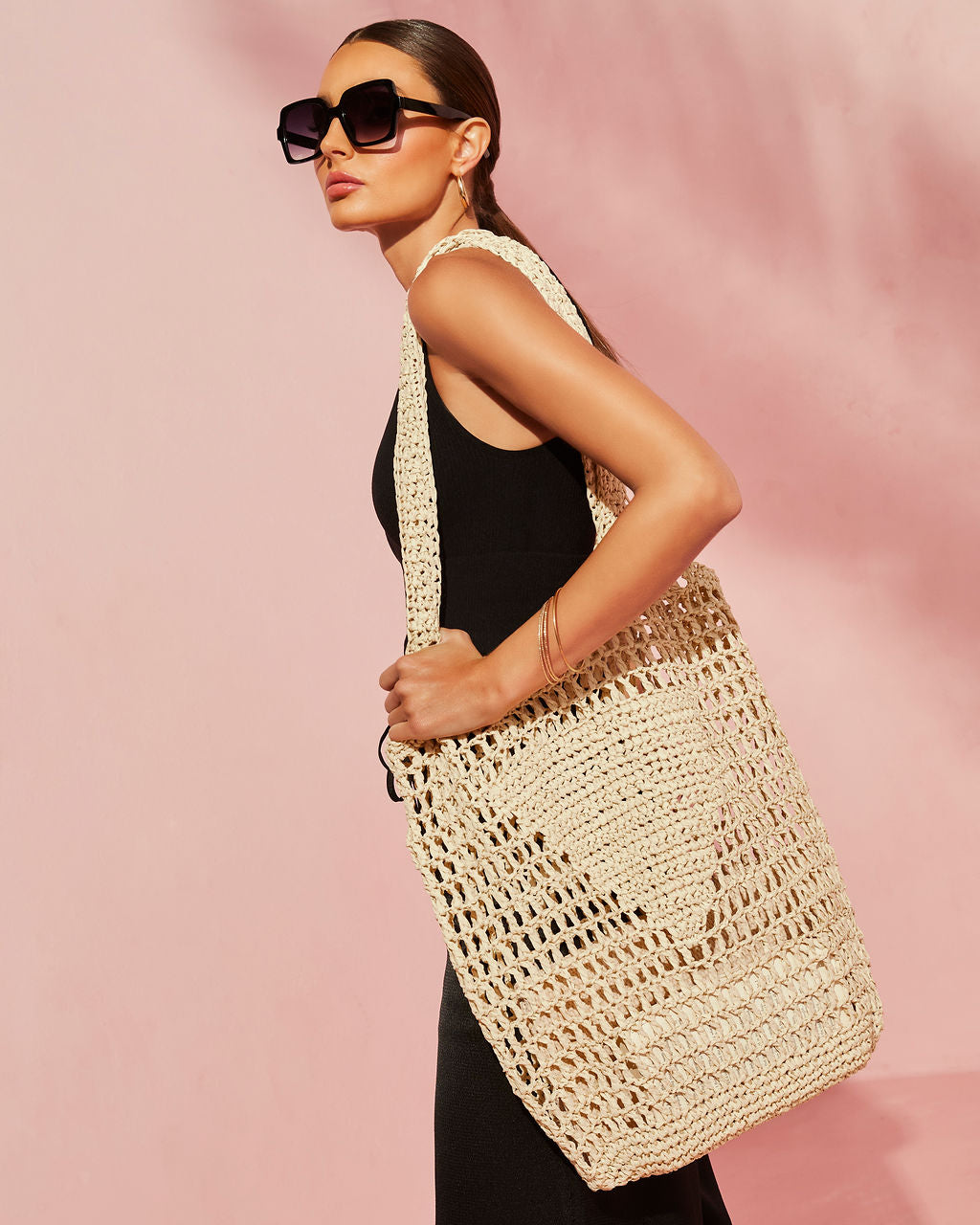 Los Angeles Knitted Tote Bag-Vogue Logic