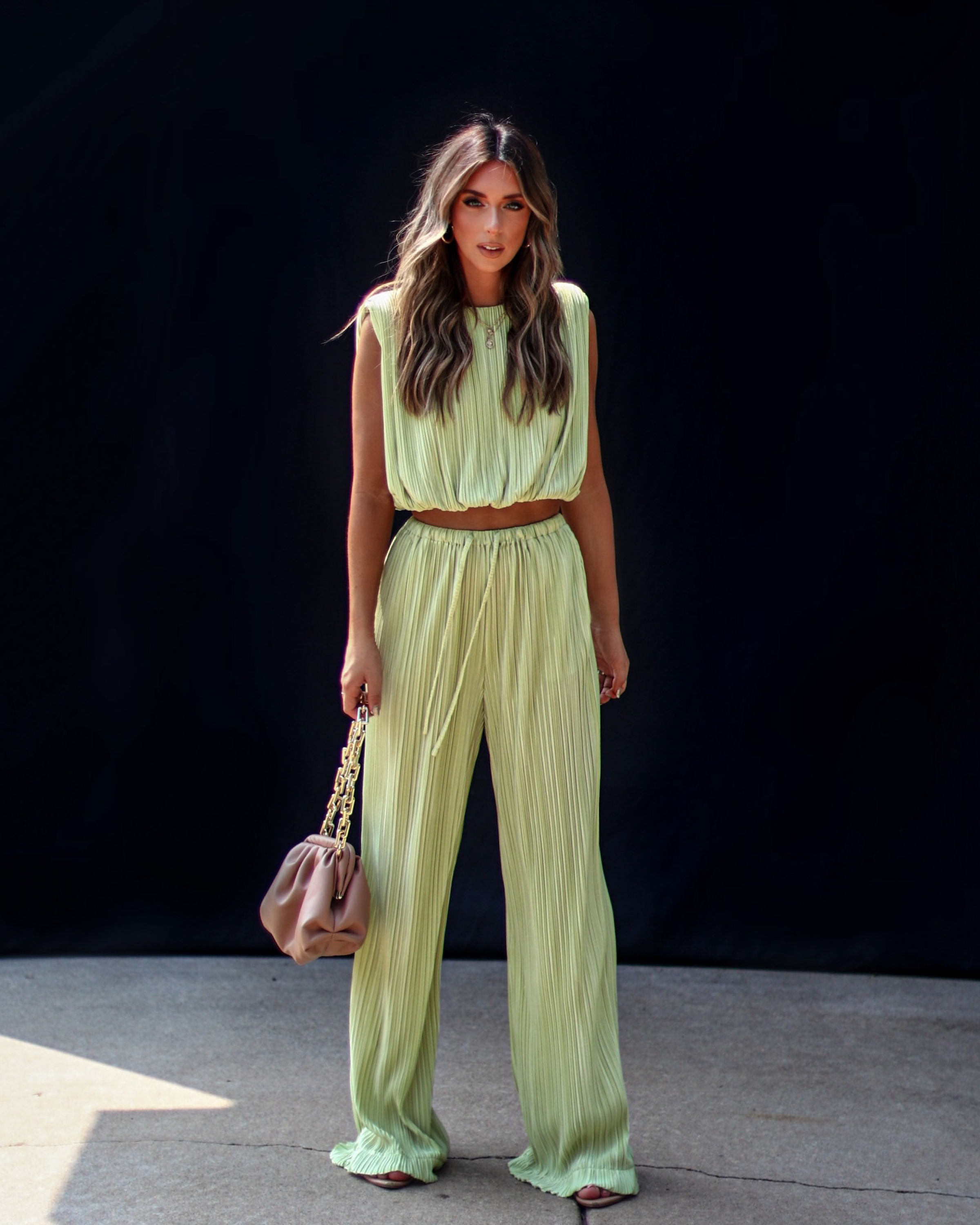 Resort Stay Plisse Wide Leg Pants-Vogue Logic