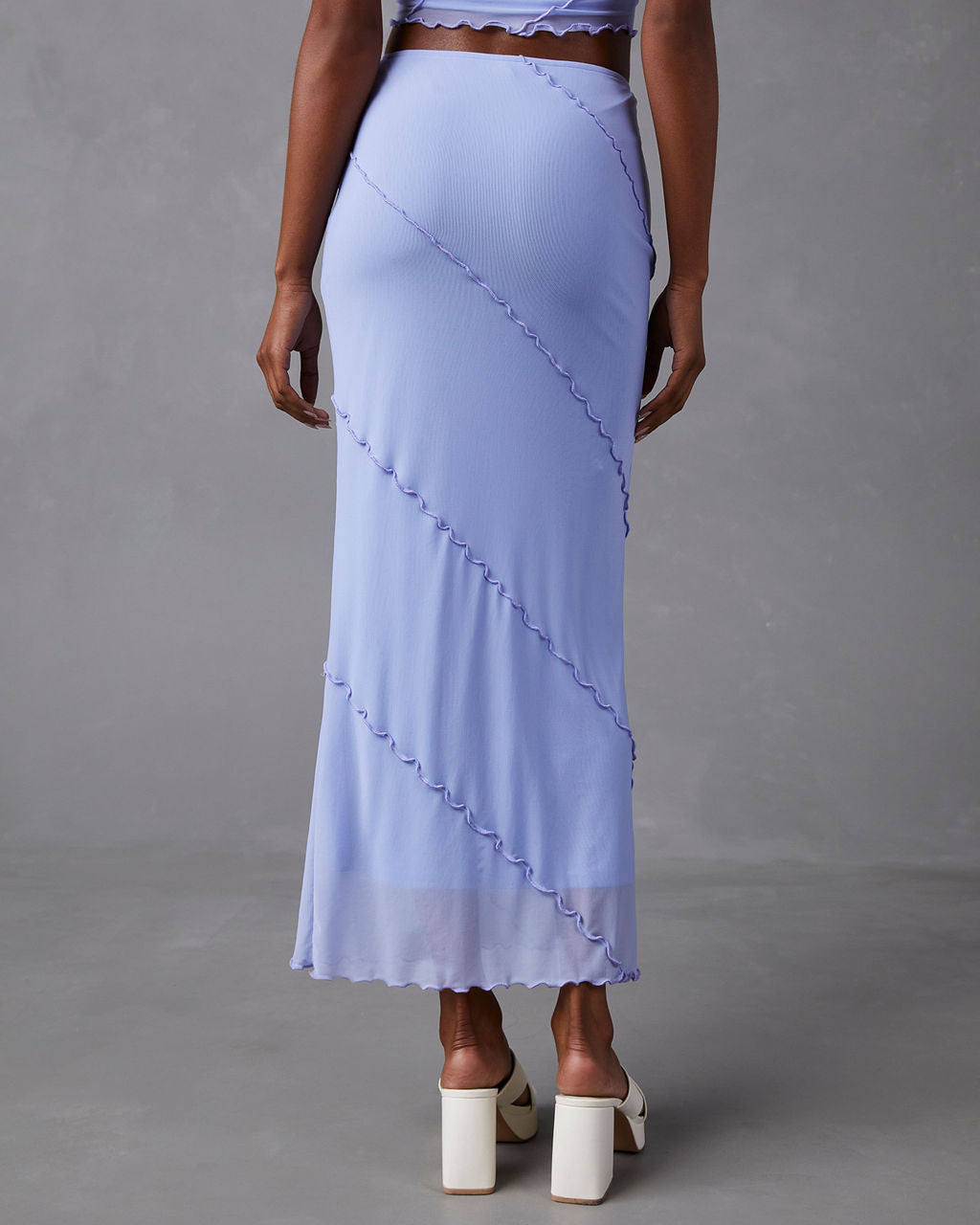 Markella Lettuce Trim Midi Skirt-Vogue Logic