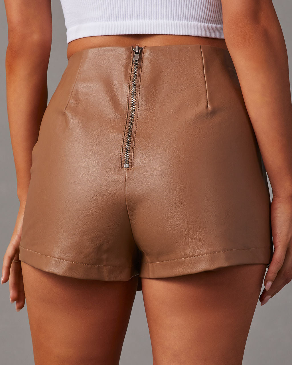 Ameena Faux Leather Skort-Vogue Logic