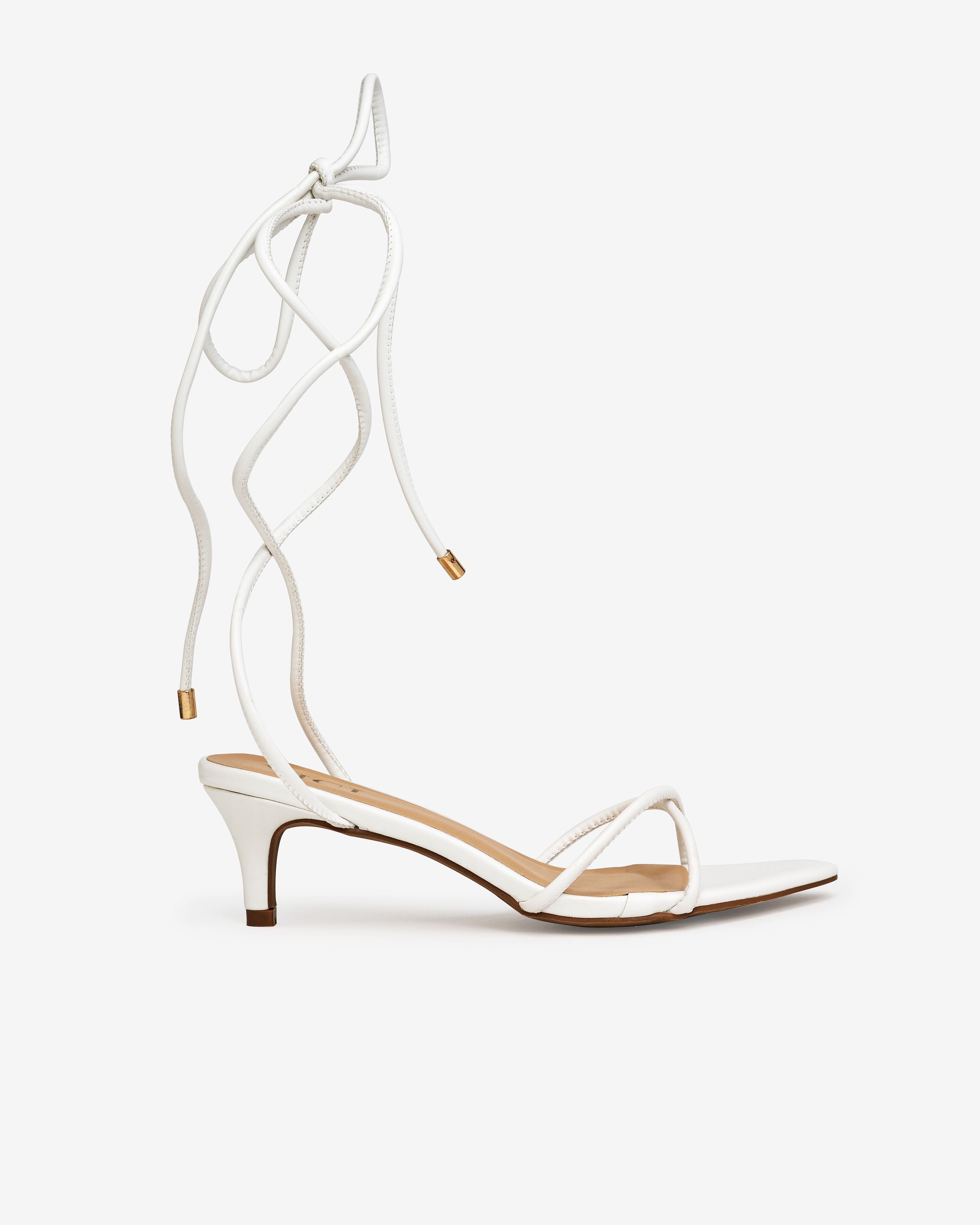 Bella Faux Leather Strappy Kitten Heel-Vogue Logic