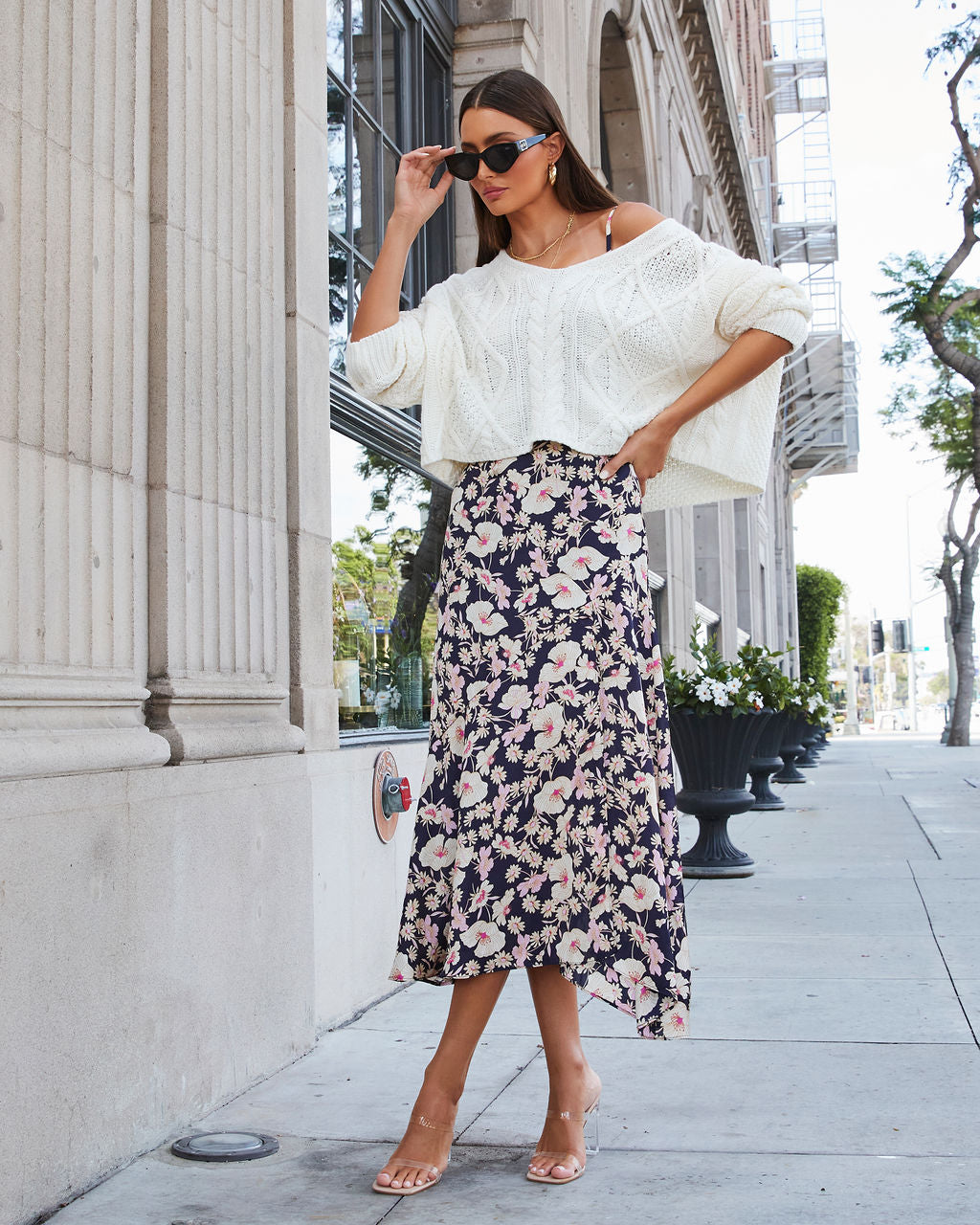 Just Go With It Satin Slit Midi Dress-Vogue Logic