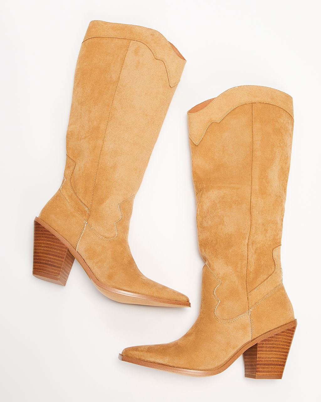 Carlisle Suede Heeled Boots-Vogue Logic