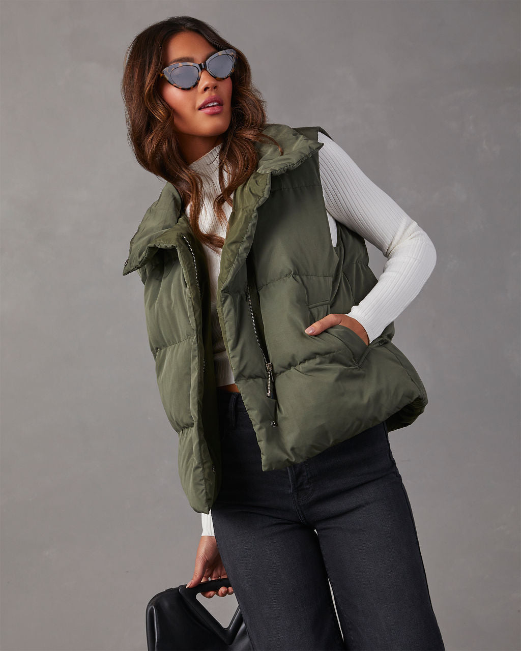 Anna Pocketed Puffer Vest-Vogue Logic