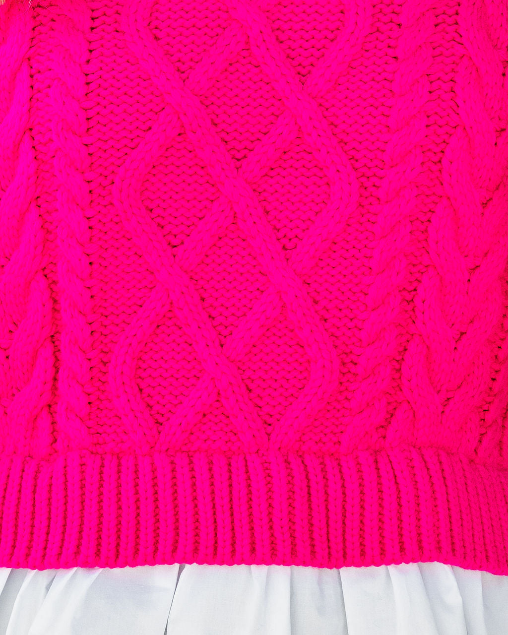 Carmine Contrast Knit Top-Vogue Logic