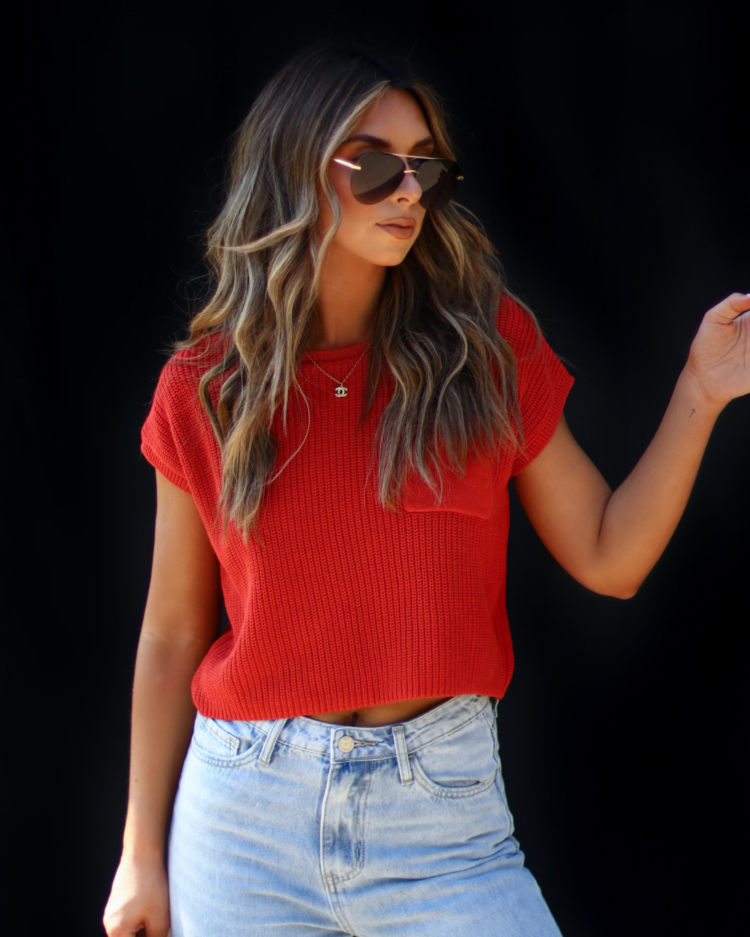 Kerry Relaxed Sweater Top-Vogue Logic