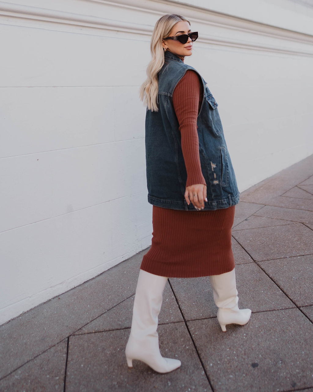 Adriel Oversized Denim Vest-Vogue Logic