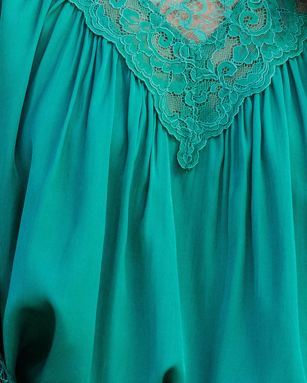 Down Memory Lane Lace Contrast Top-Vogue Logic