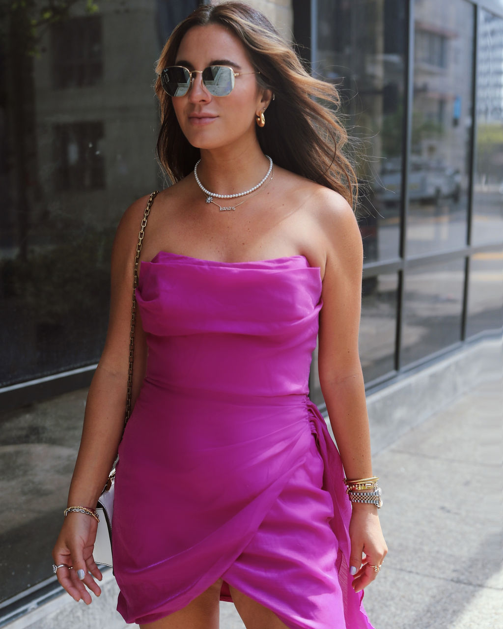 Always Glam Strapless Shimmer Mini Dress-Vogue Logic