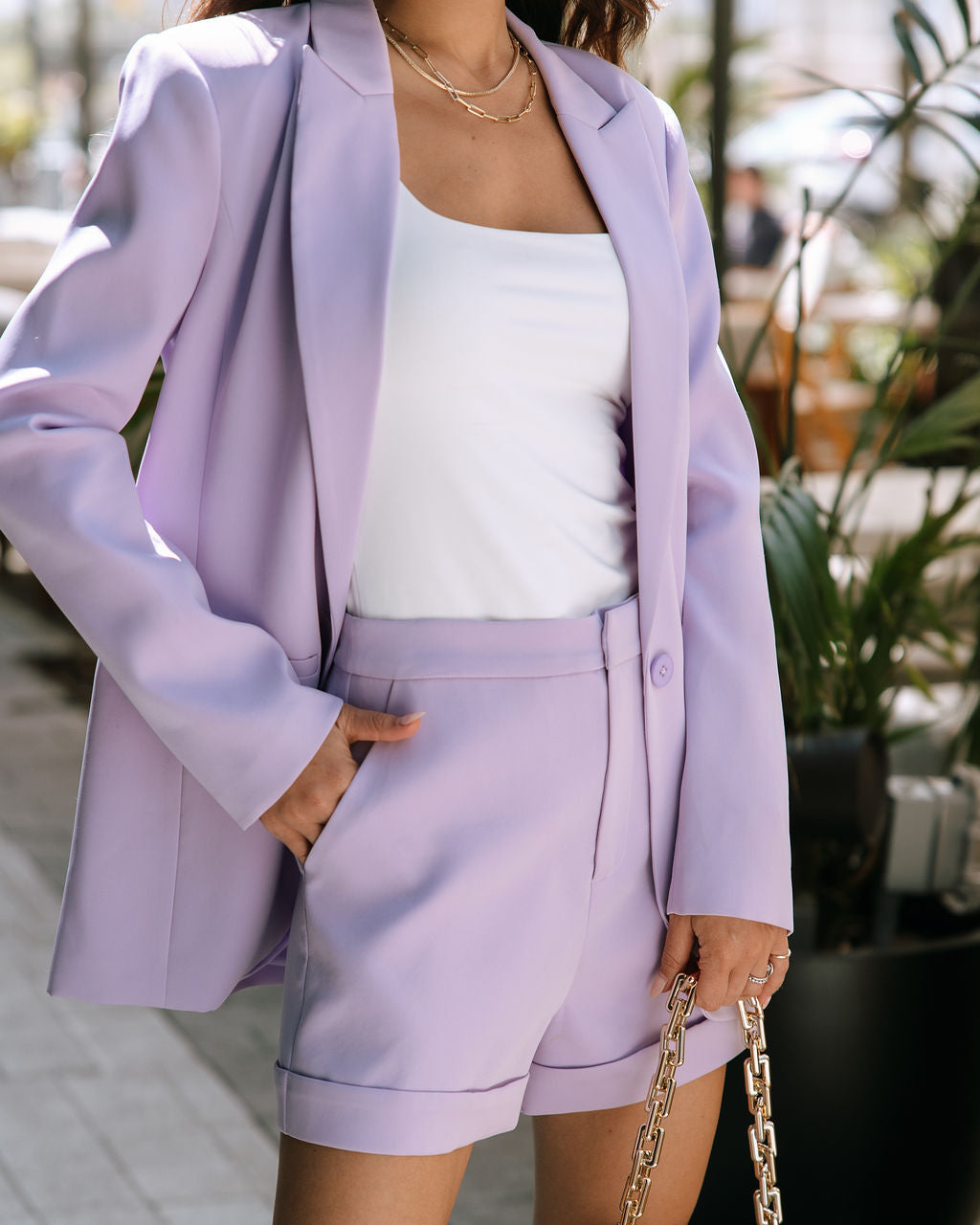 Standards Pocketed Tailored Shorts-Vogue Logic