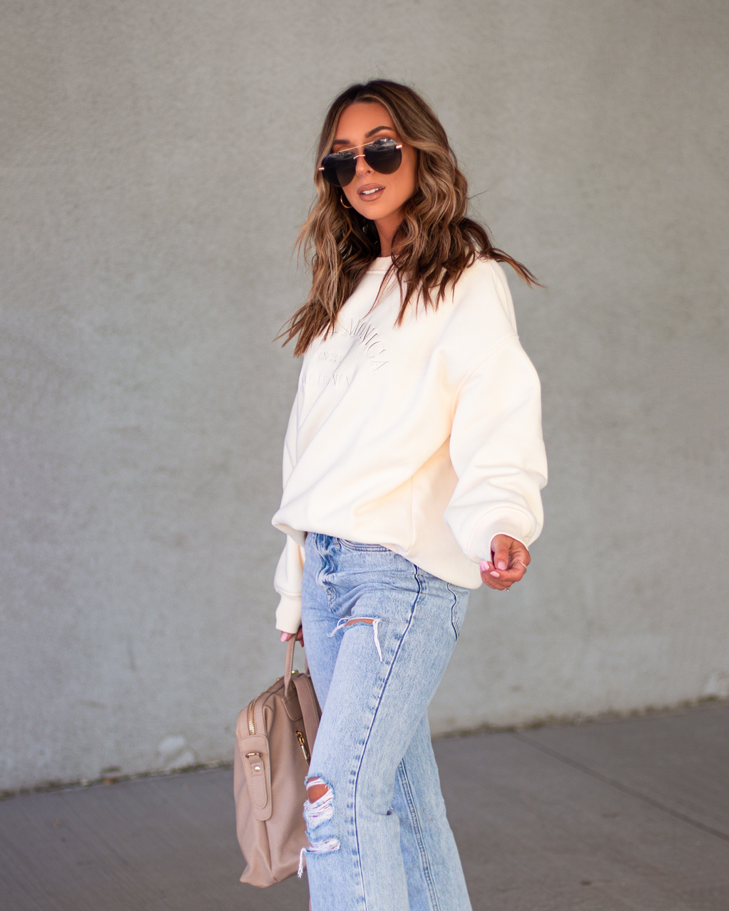 Santa Monica California Sweatshirt-Vogue Logic