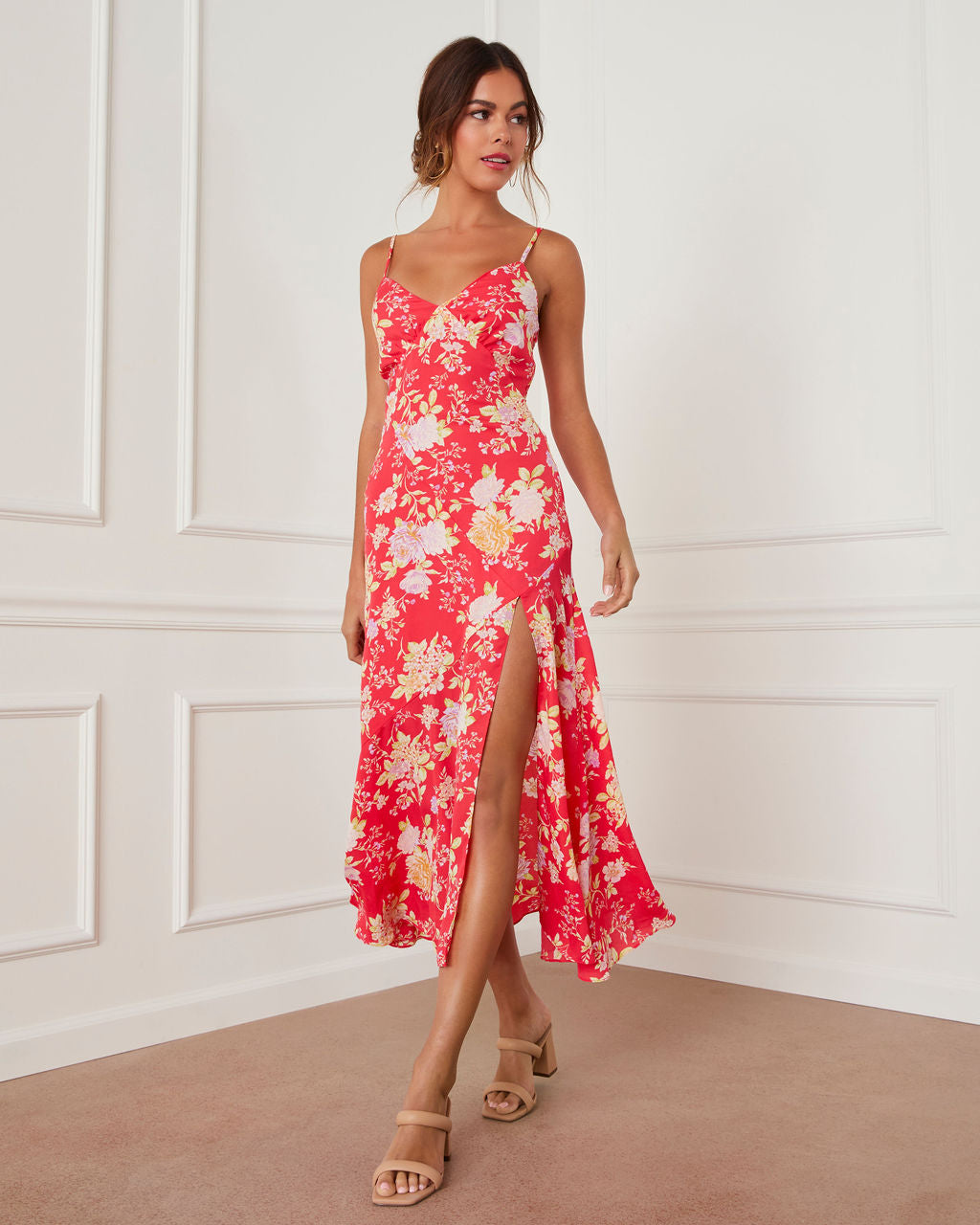 Blossoming Wildflower Midi Dress-Vogue Logic