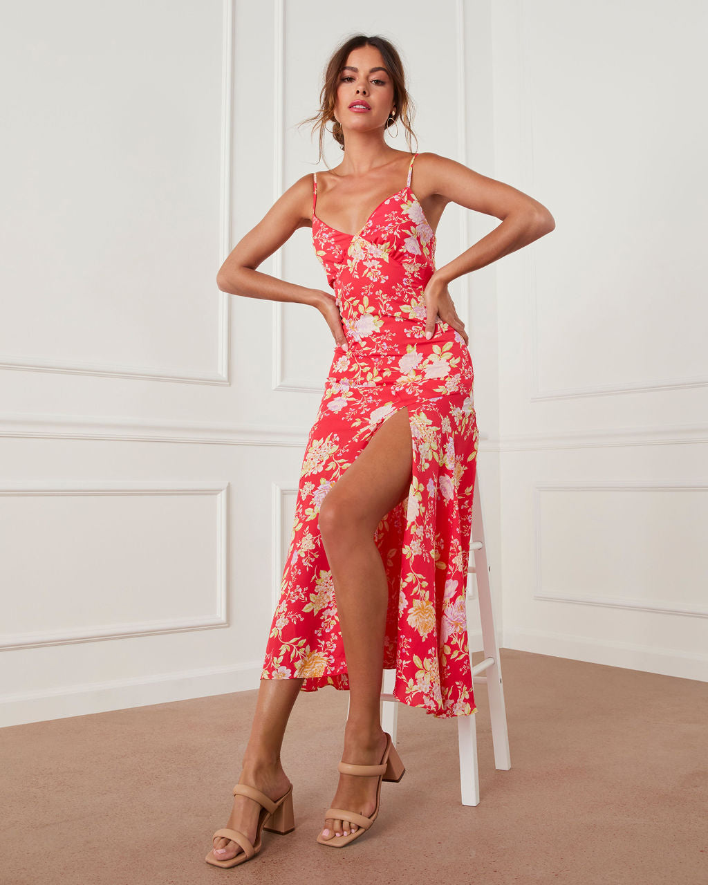 Blossoming Wildflower Midi Dress-Vogue Logic