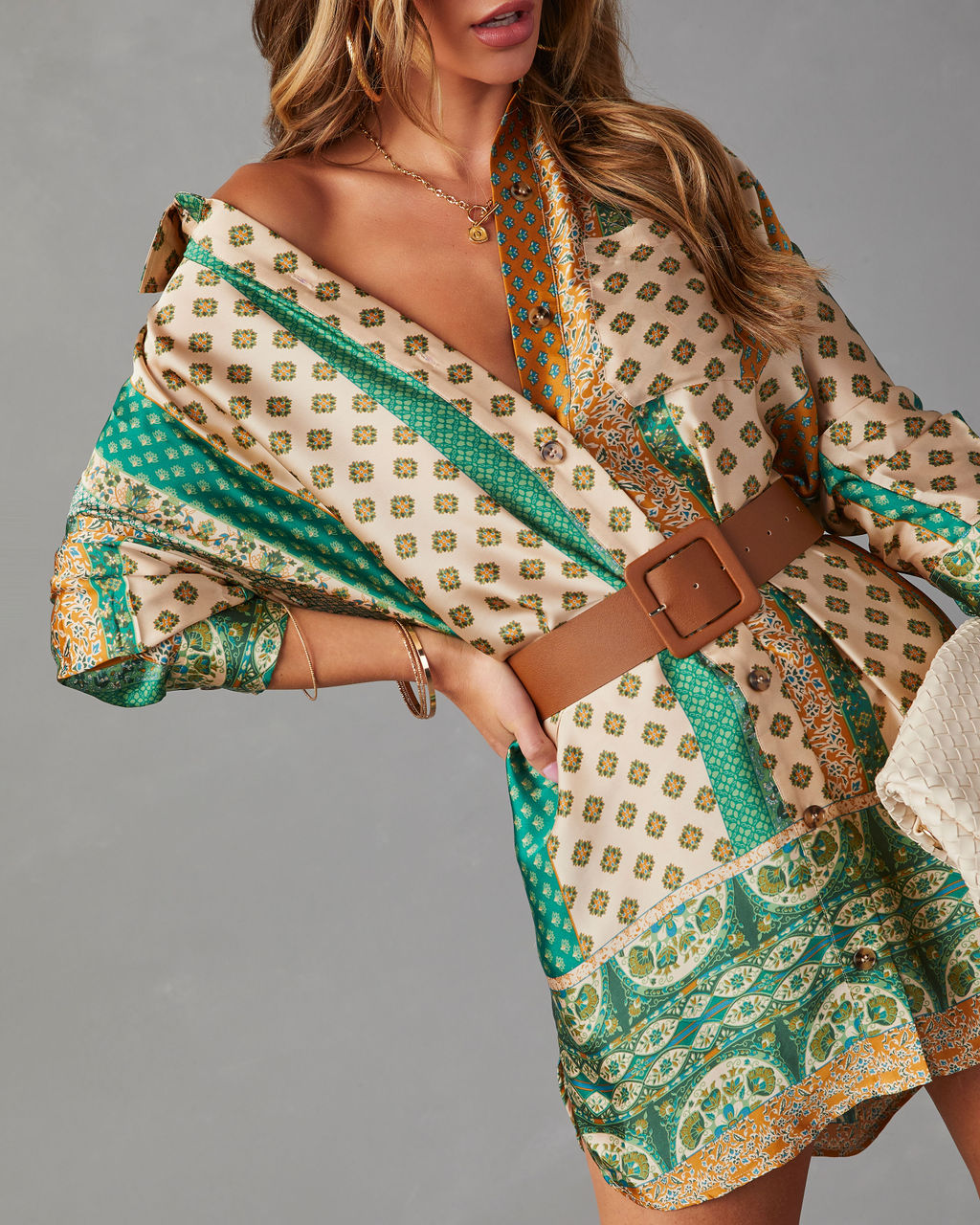 Muse Button Down Shirt Dress-Vogue Logic