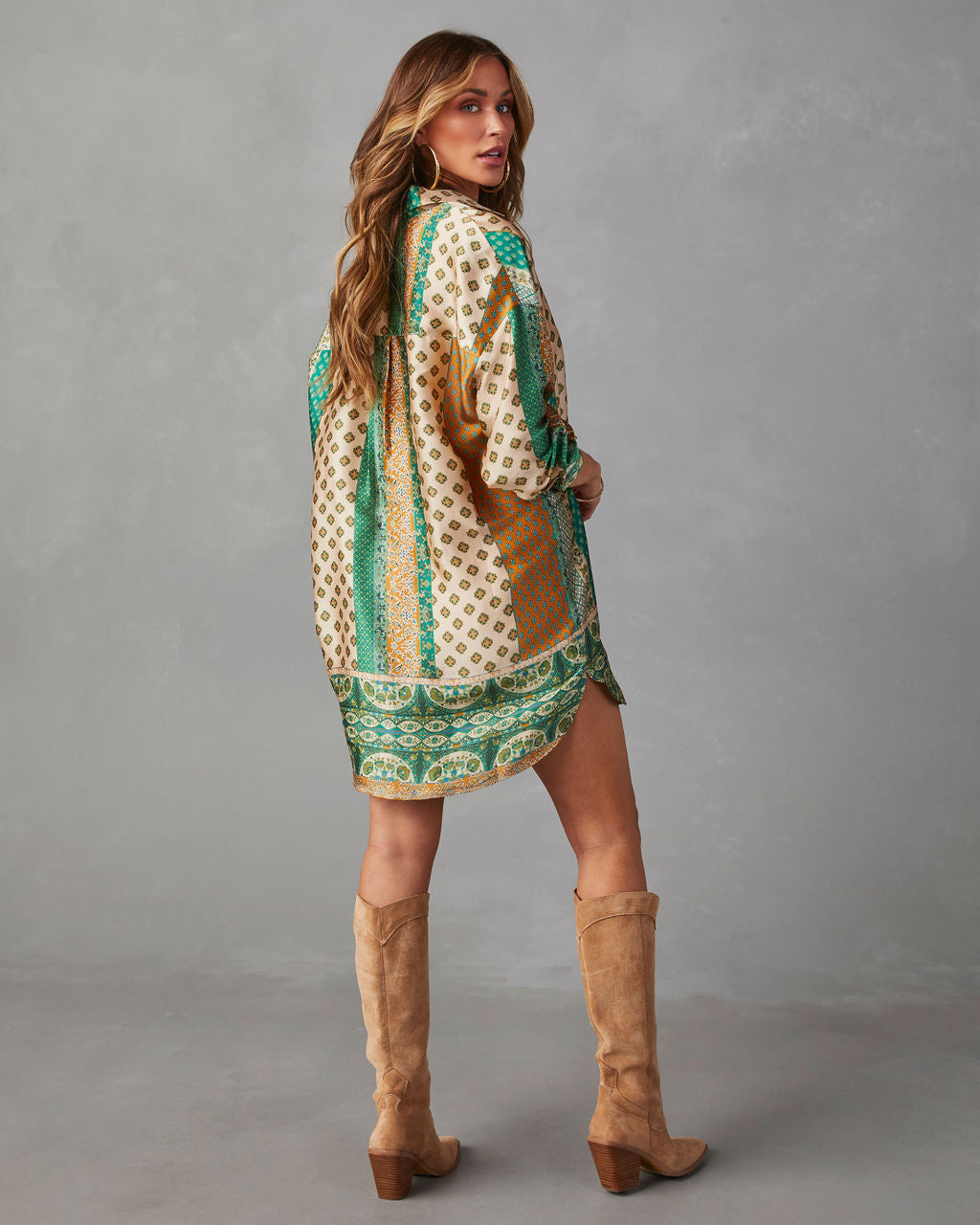 Muse Button Down Shirt Dress-Vogue Logic