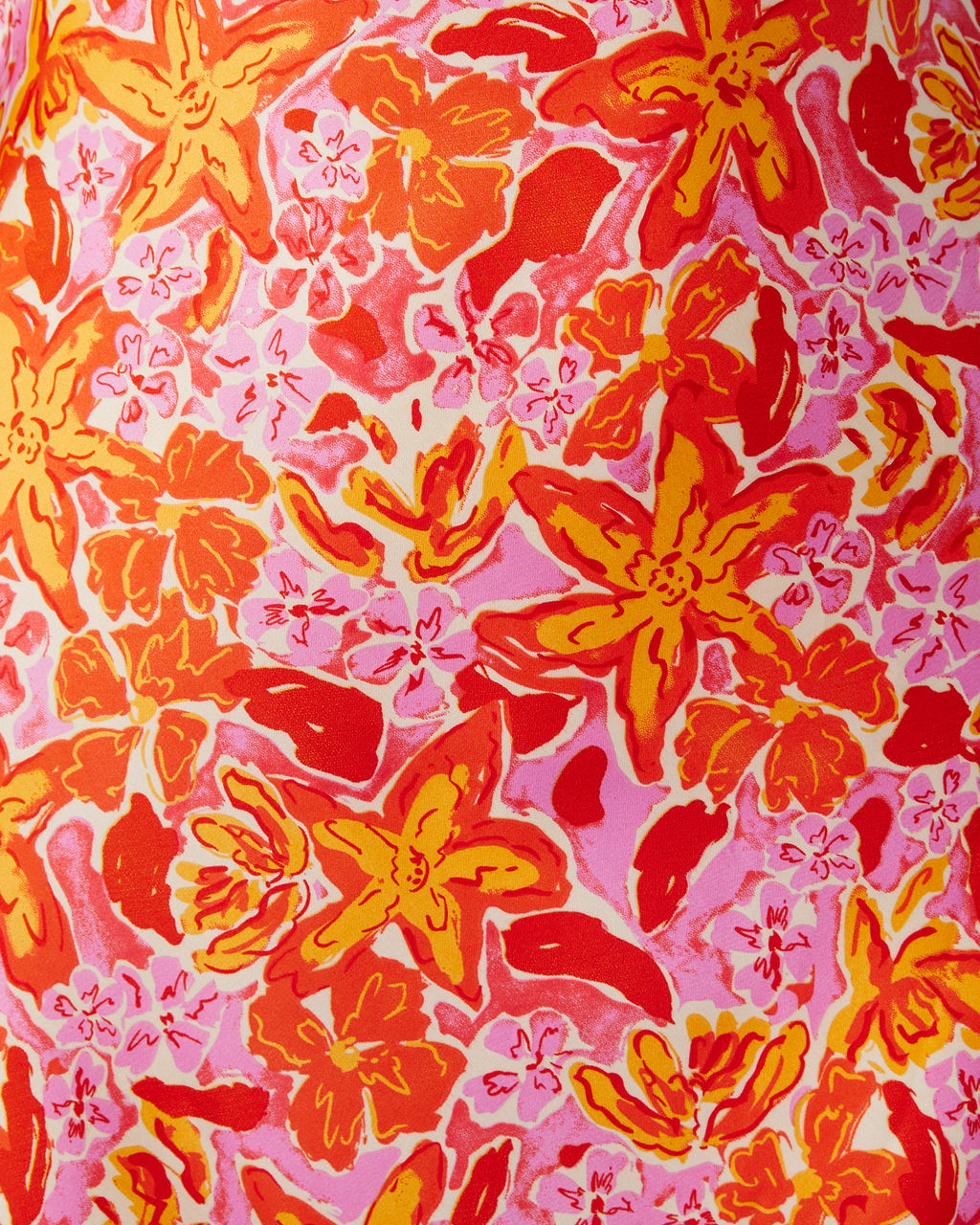 Allen Satin Floral Midi Dress-Vogue Logic