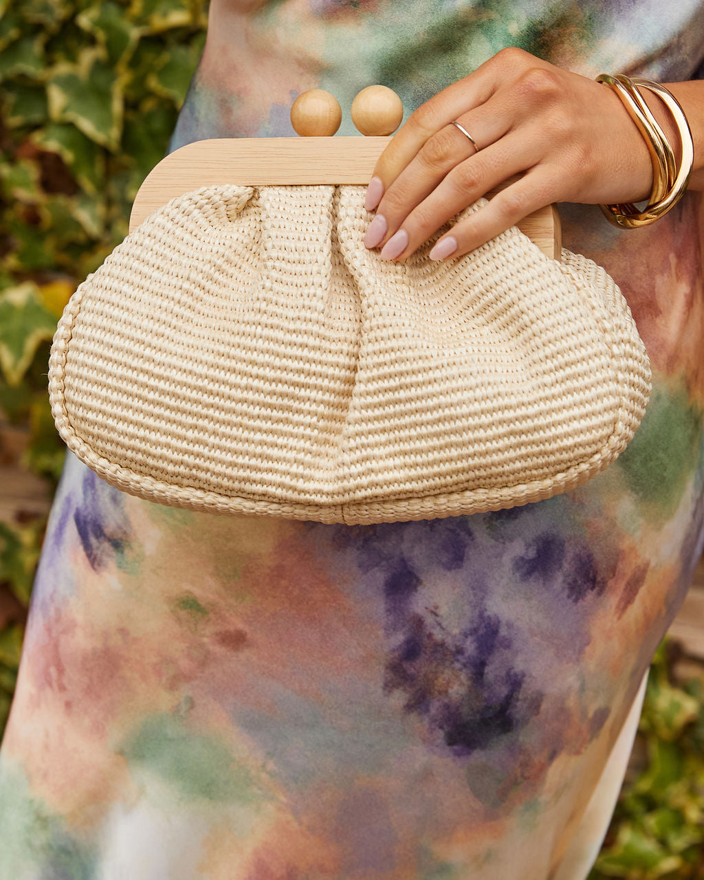 Beach Club Raffia Clutch-Vogue Logic