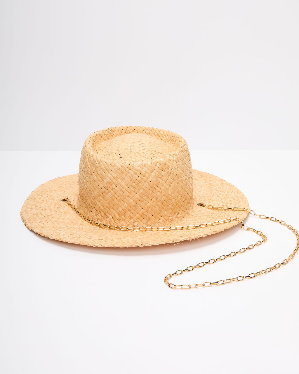 Vaycay Nomad Chain Link Straw Hat-Vogue Logic