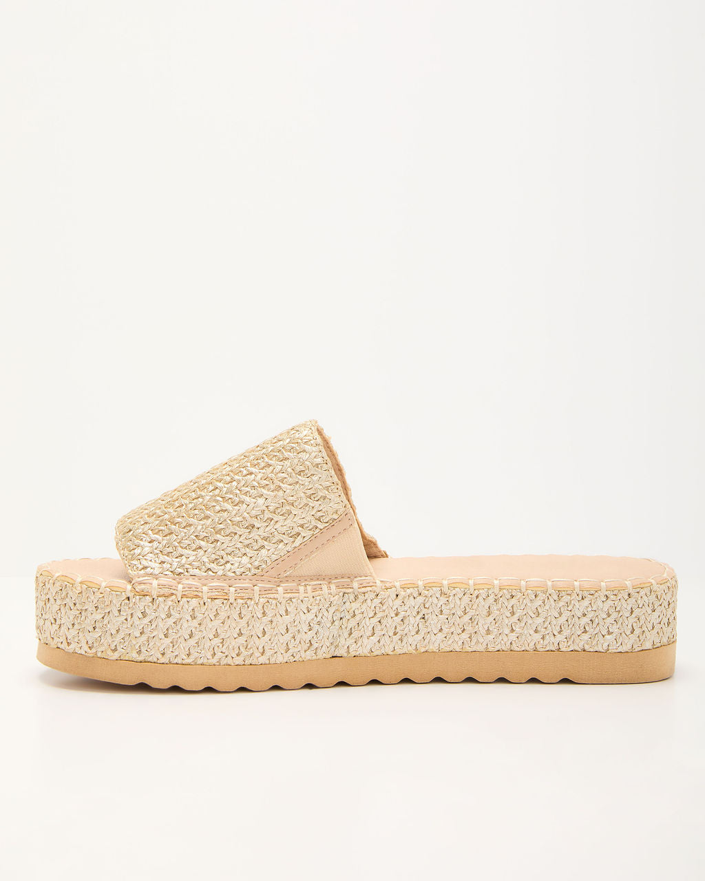 Ashlen Raffia Platform Sandals-Vogue Logic
