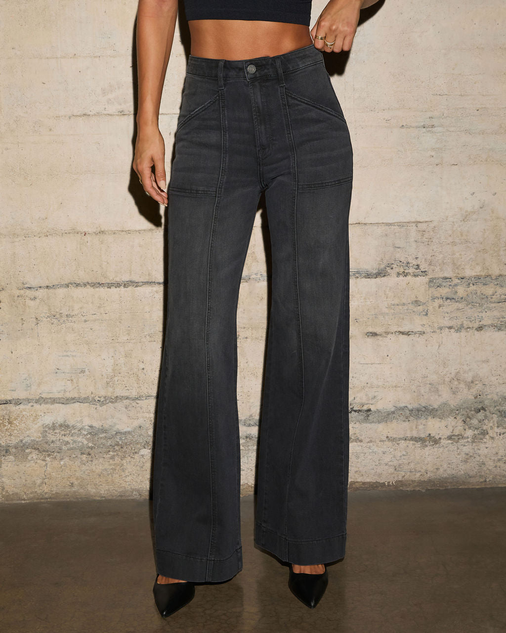 Way Ridge Super Stretch High Rise Seam Jeans-Vogue Logic