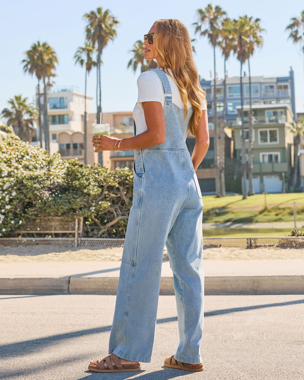 Cloudette Wide Leg Denim Overalls-Vogue Logic