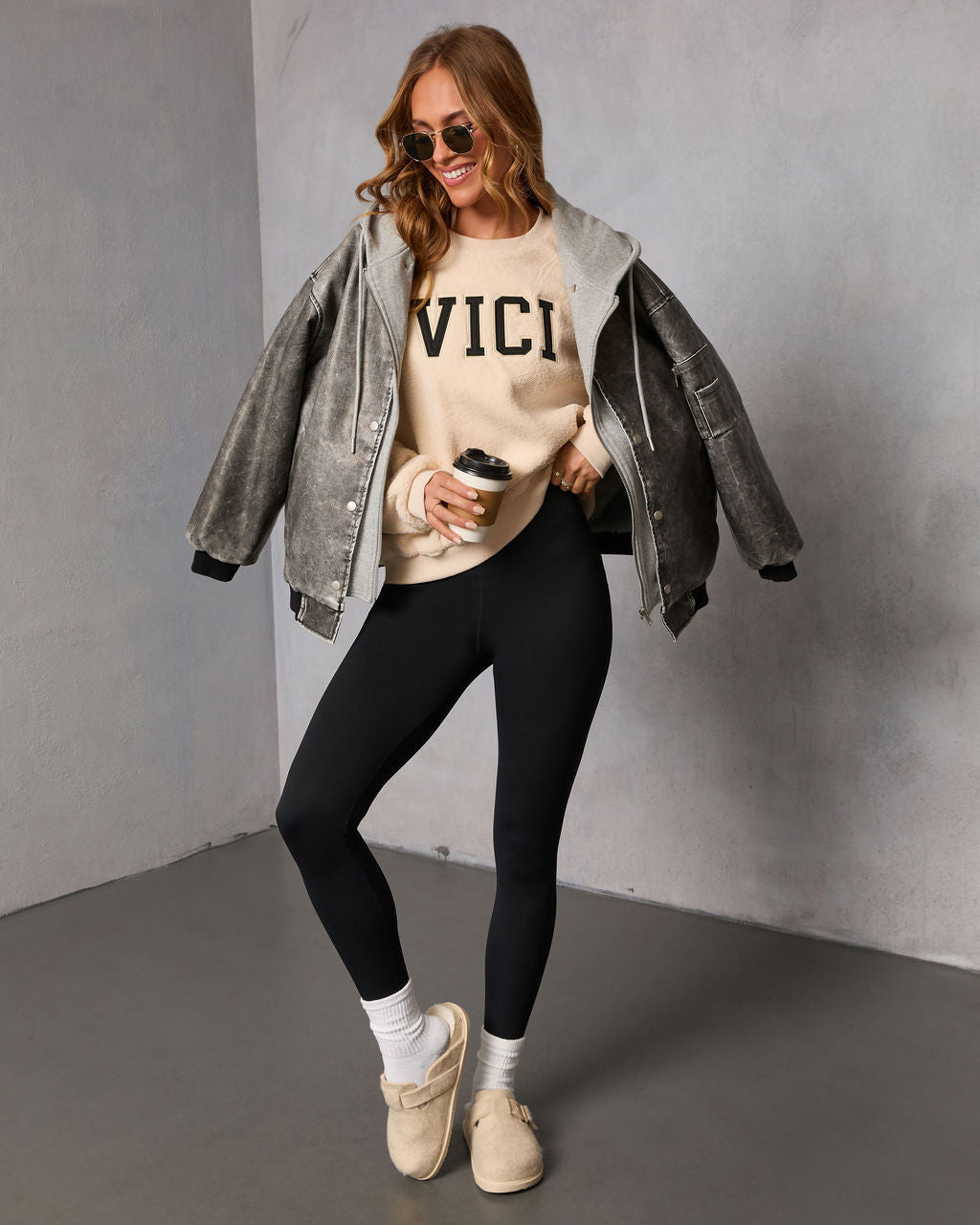 Vogue Logic Summit Graphic Sherpa Sweatshirt-Vogue Logic